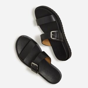 Madewell Black Double-Strap Slide Sandals